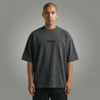 Outsider Vintage-Washed Drop-Shoulder T-Shirt [Embroidered]